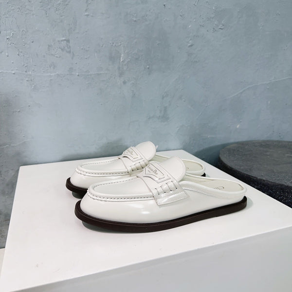 CD Boy Mule White Cowhide