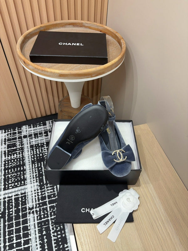 CC Mary Jane Light Blue Bow Tie Velvet And Lambskin