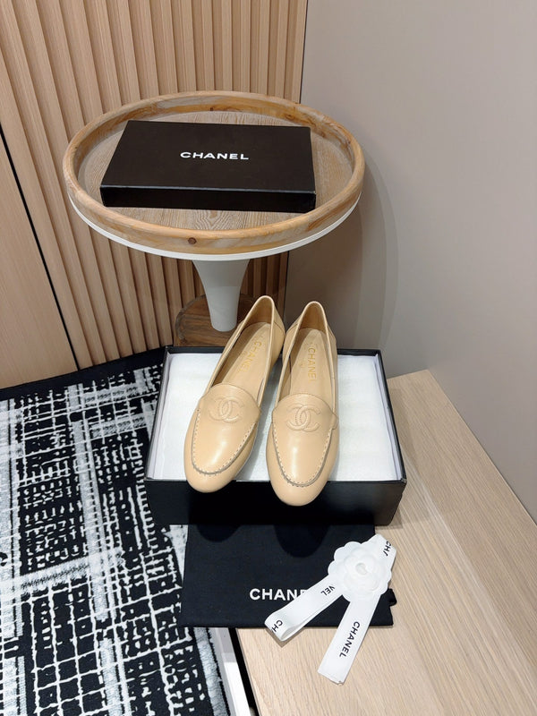 CC Moccasins Beige Lambskin