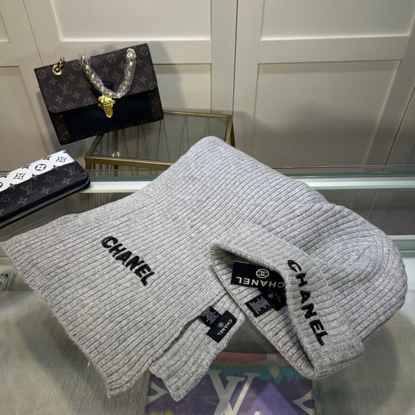 SET CAPPELLO E SCIARPA IN LANA GRIGIO TORTORA 422598