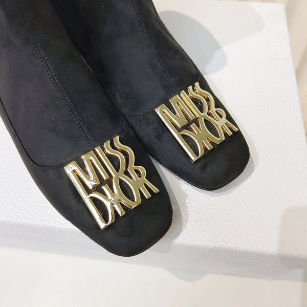 Miss Dior Ankle Boots 40mm Black Suede 111389