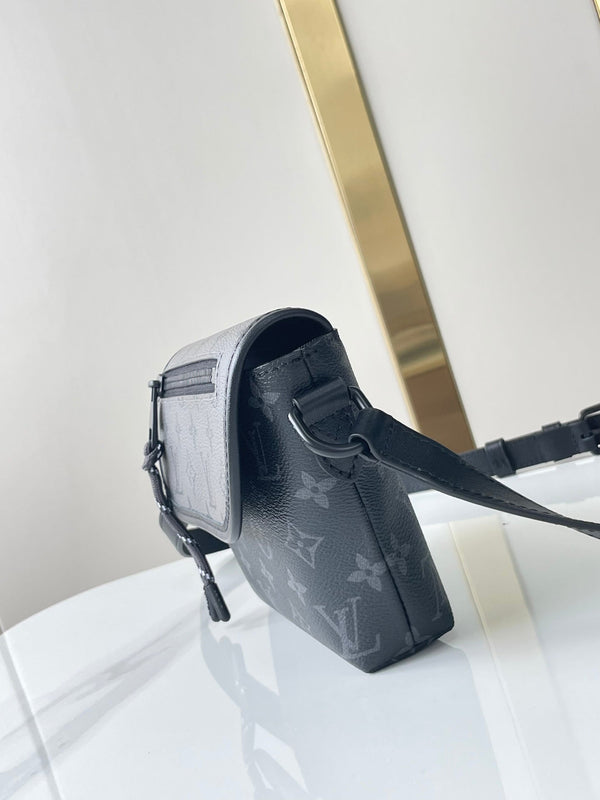 PORTAFOGLIO INDOSSABILE PULSE 22 IN TELA RIVESTITA MONOGRAM ECLIPSE GUN METAL