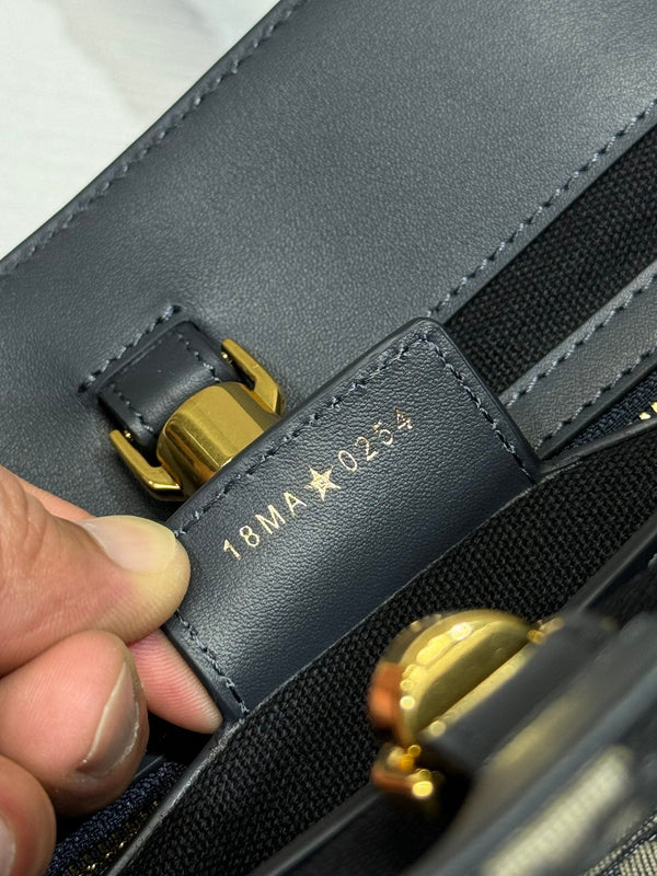 MEDIUM 37 TOUJOURS BAG IN BLACK MONOGRAM DENIM