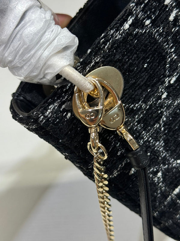 MINI 17 LADY BAG IN TWEED CANNAGE NERO