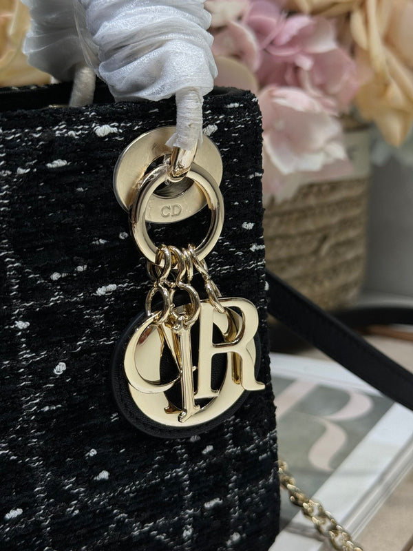 MINI 17 LADY BAG IN TWEED CANNAGE NERO