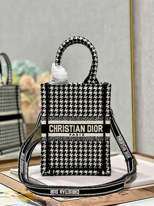 CD Mini Book Tote 13.5 cm Black Beige 336419