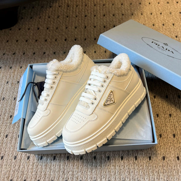 Pra Sneaker White Cowhide Lace Wool 478562