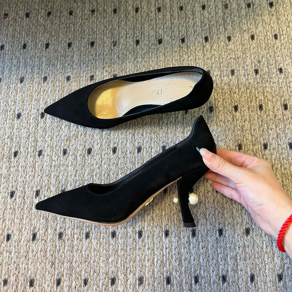 CD Tribales Pump 75mm In Black Suede 996955