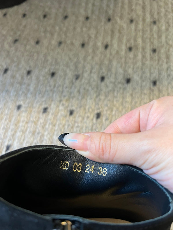 CD Tribales Heeled Ankle Boot 75mm In Black Suede 996953