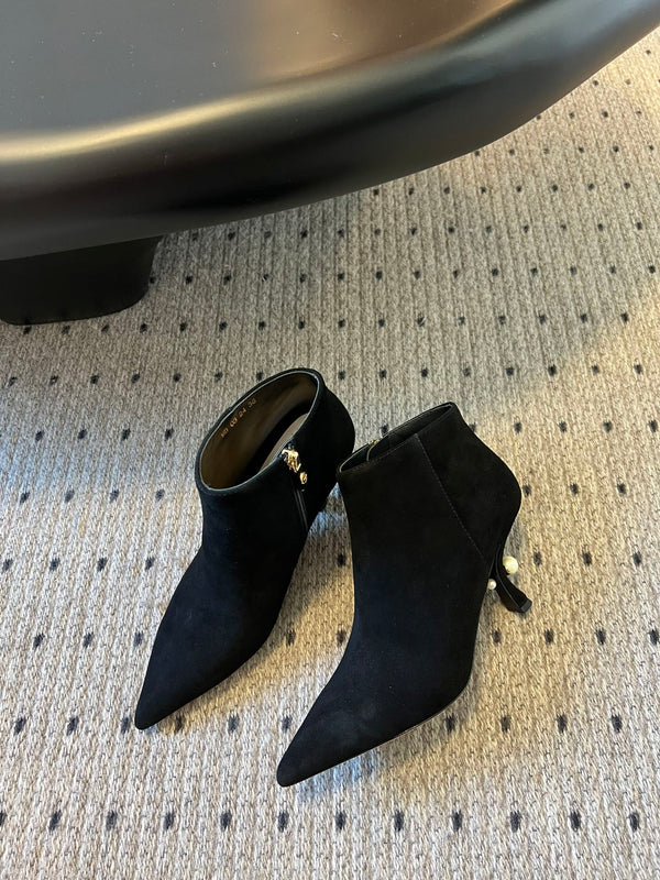 CD Tribales Heeled Ankle Boot 75mm In Black Suede 996953