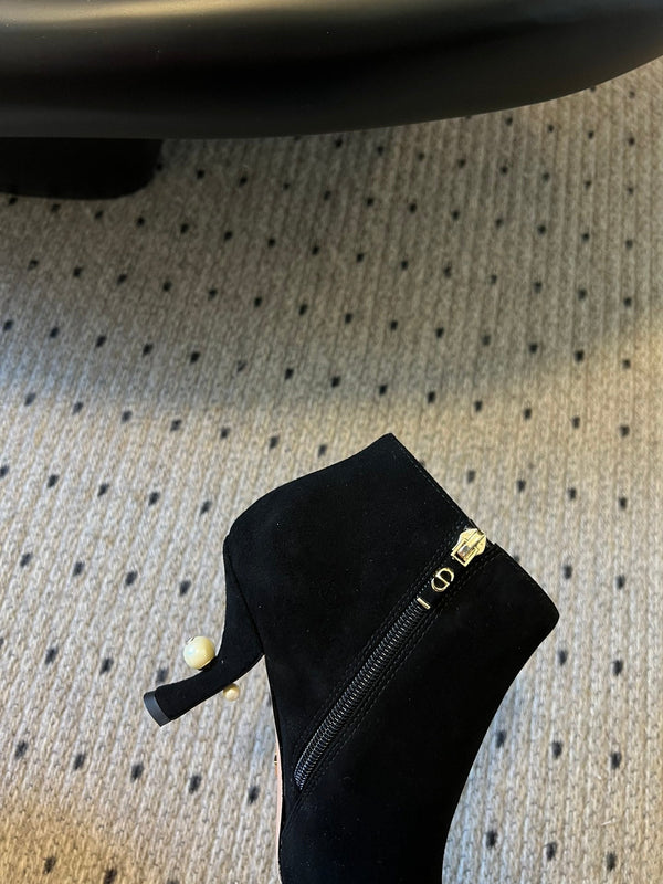 CD Tribales Heeled Ankle Boot 75mm In Black Suede 996953