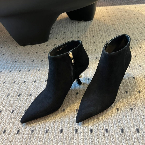 CD Tribales Heeled Ankle Boot 75mm In Black Suede 996953