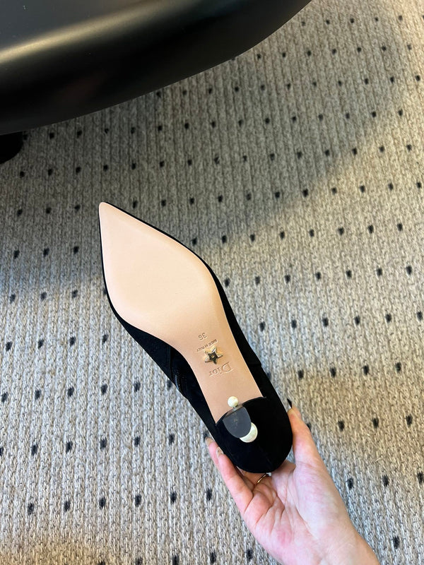 CD Tribales Heeled Ankle Boot 75mm In Black Suede 996953