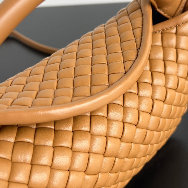 BV Small Cobble Top Handle 23cm Gold Lambskin