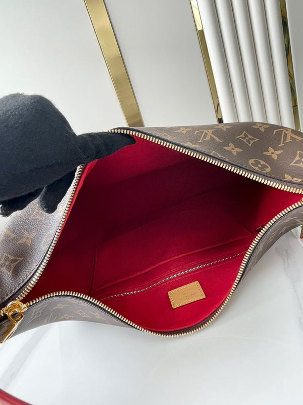 SLOUCHY MM 40 IN TELA MONOGRAM MARRONE