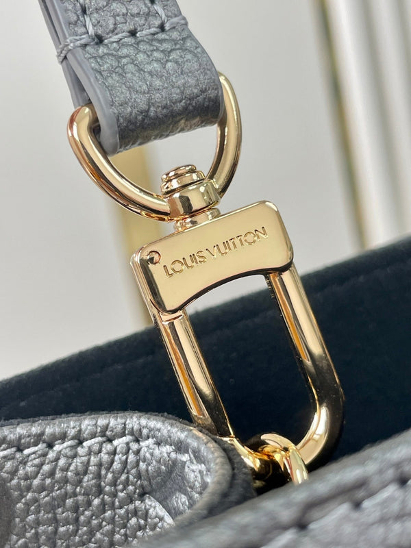 ONTHEGO PM 25 IN PELLE DI VITELLO GOFFRATA GUN METAL