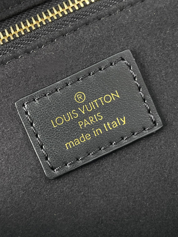 SPEEDY TRUNK 20 IN TELA MONOGRAM MARRONE E RIFINITURE IN PELLE DI VITELLO NERA, FIBBIA ORO