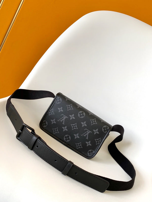 LV Bosphore Wearable Wallet 19cm Black Monogram Eclipse canvas