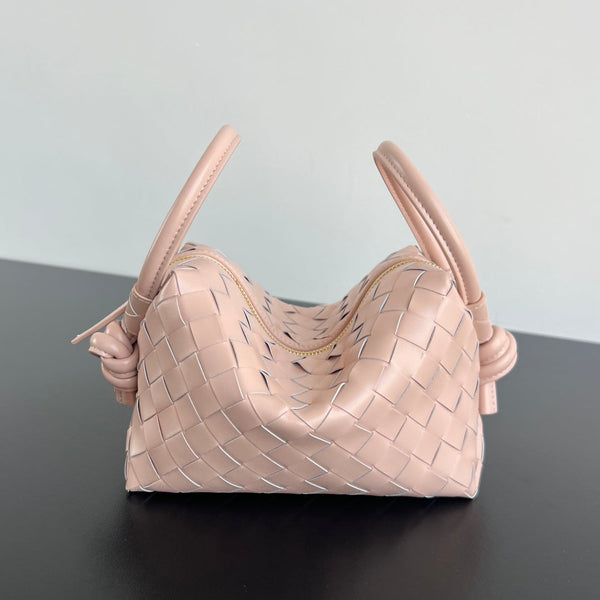 BV Loop Top Handle 19cm Pastel Pink Lambskin