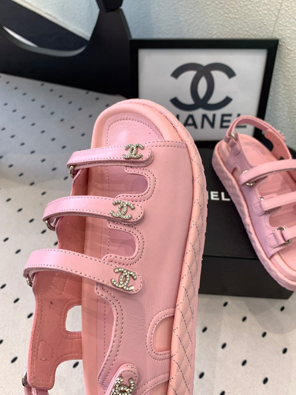 Sandali CC in pelle di agnello rosa 147000