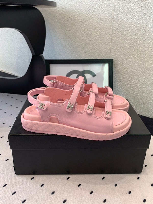 Sandali CC in pelle di agnello rosa 147000