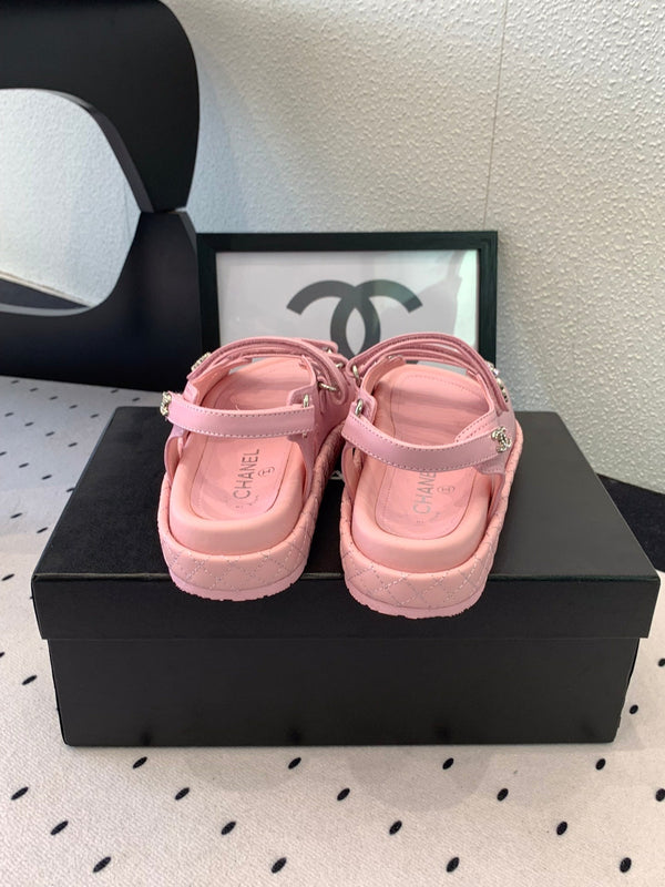 Sandali CC in pelle di agnello rosa 147000