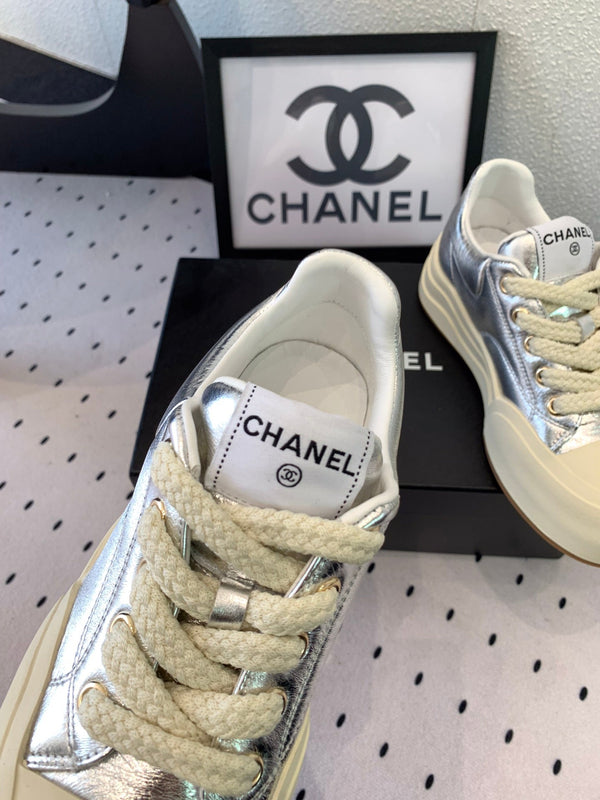 CC Sneaker 50mm In Silver Cowhide 147068