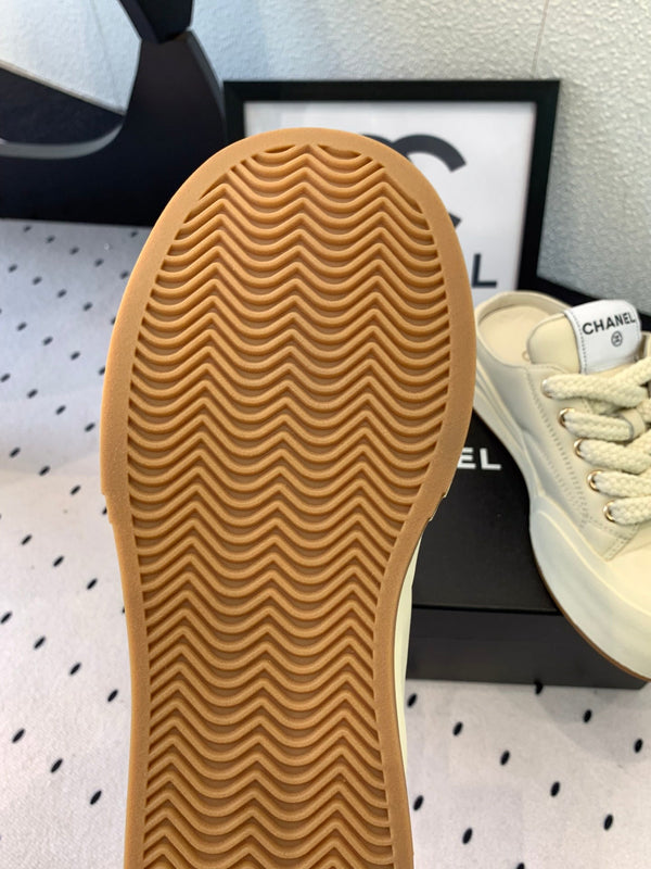 CC Mule Sneaker 50mm In Ivory White Cowhide 147069