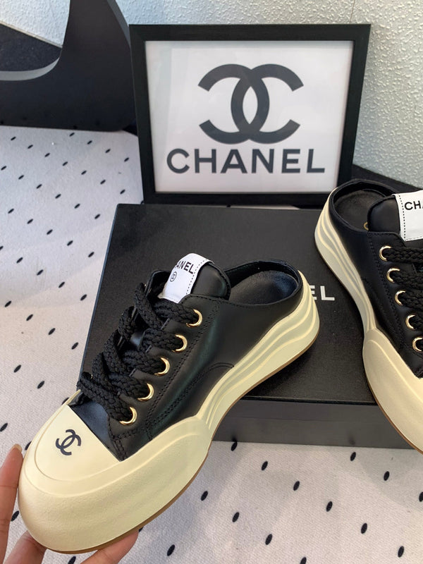 CC Mule Sneaker 50mm In Black Cowhide 147070