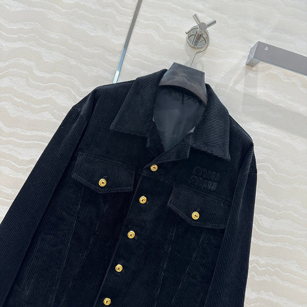 Miu Miu Corduroy Jacket Black Cotton