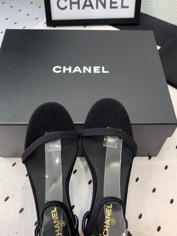 CC Sandal In Black Canvas Fabric 147096