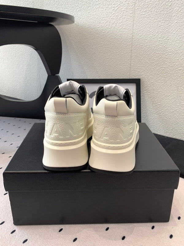 CC Sneaker In White Mix Black Cowhide 147102