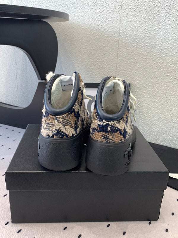 CC Sneaker Boots In Multicolor Tweed Fabric 147110