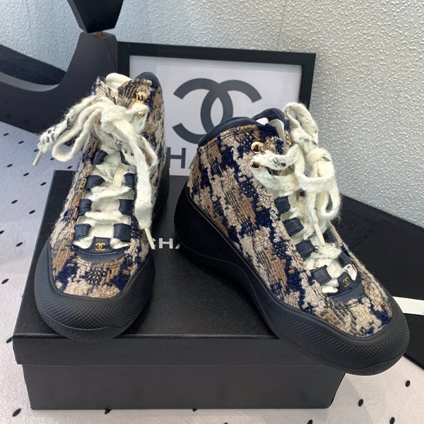 CC Sneaker Boots In Multicolor Tweed Fabric 147110