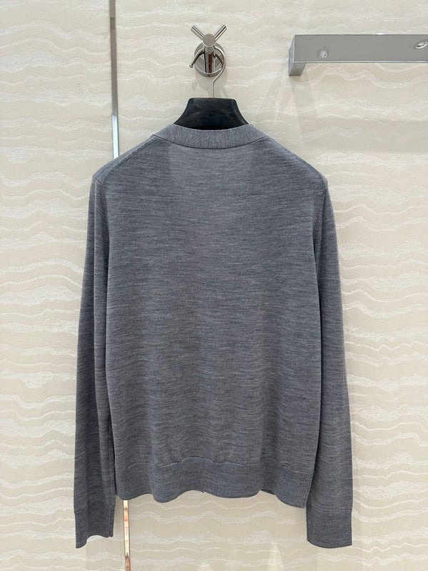 Prada 25 Cardigan Gray Wool