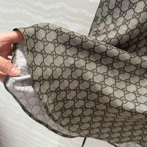 Gucci 25 Monogram Shirt Gray Silk