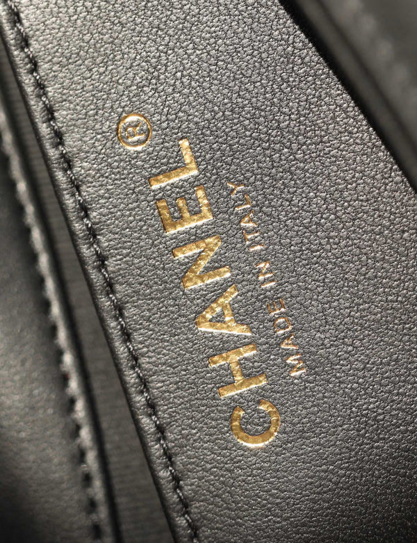 CC 19 Bag 25C 18cm Black Lambskin Gold Hardware