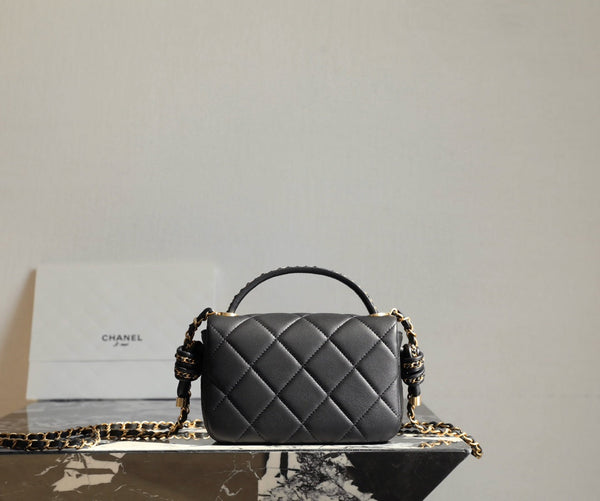 CC Mini Flap Bag 18 Black Lambskin