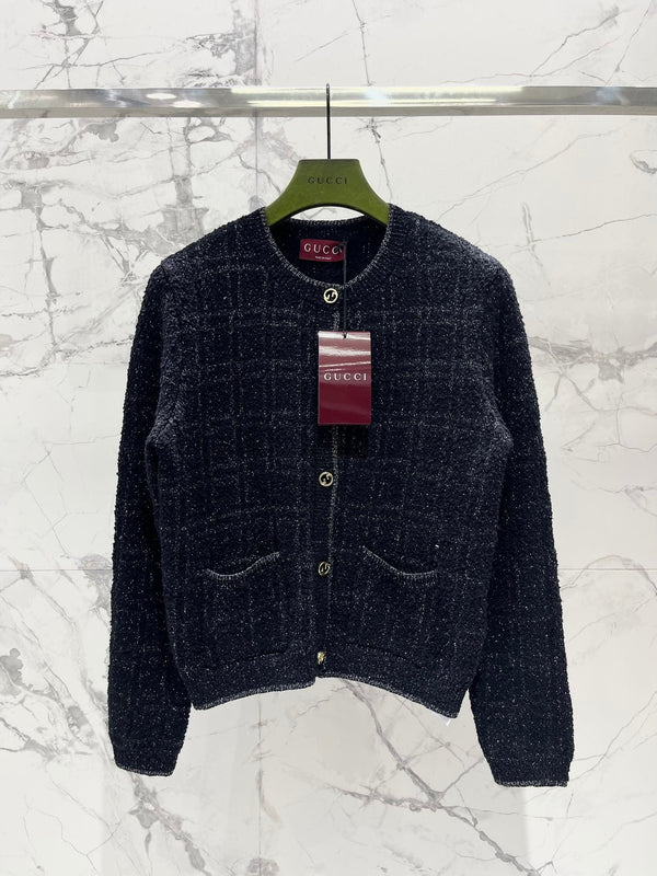 Gucci 2025 Cardigan Dark Blue Wool