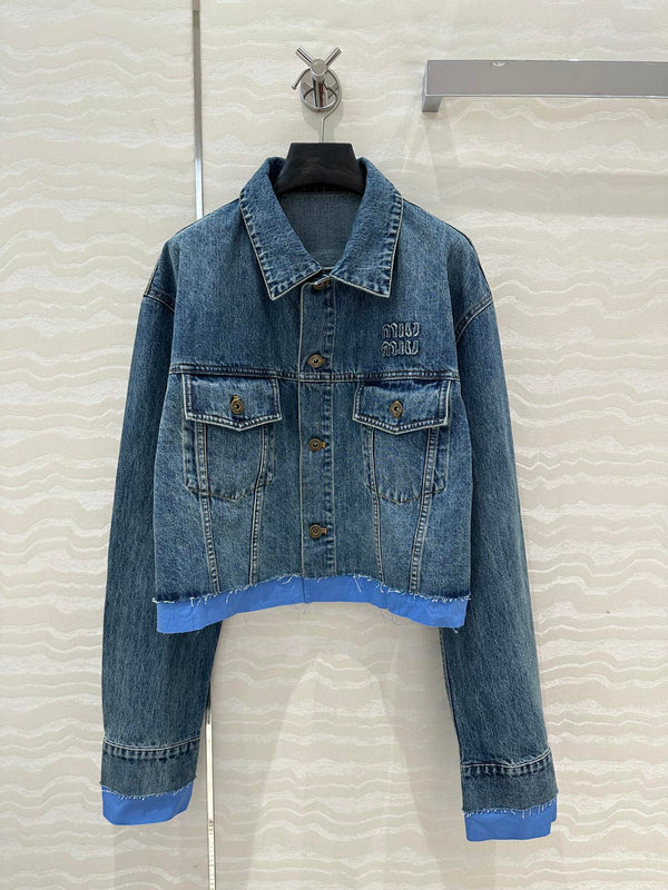 Miumiu Denim Jacket Blue Cotton