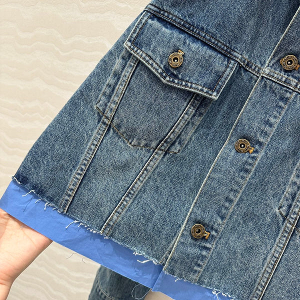 Miumiu Denim Jacket Blue Cotton