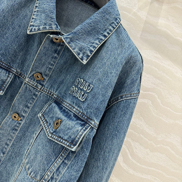 Miumiu Denim Jacket Blue Cotton