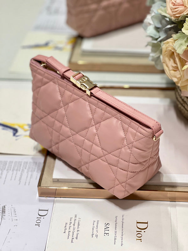 CD Medium Travel Nomad Clutch "Pink" Calfskin 336806