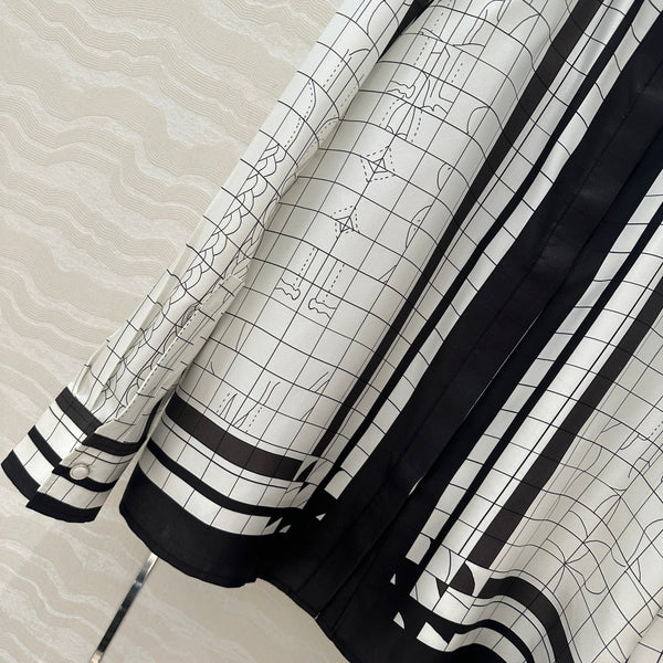 Hm 25 Coaching Deja Vu Shirt White Black Silk