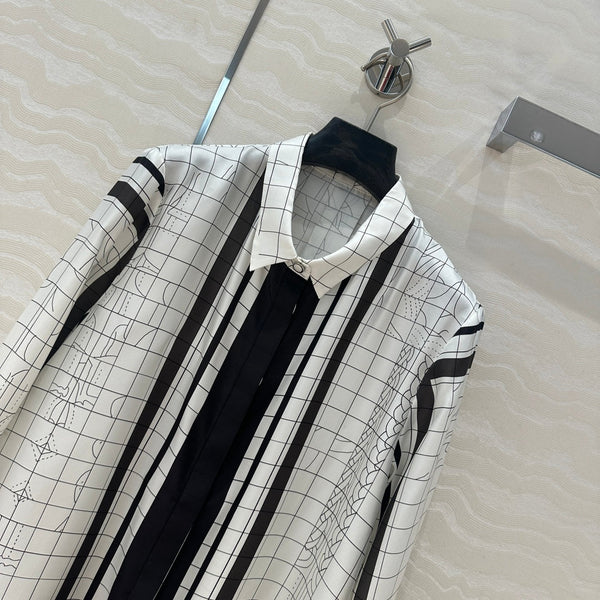 Hm 25 Coaching Deja Vu Shirt White Black Silk