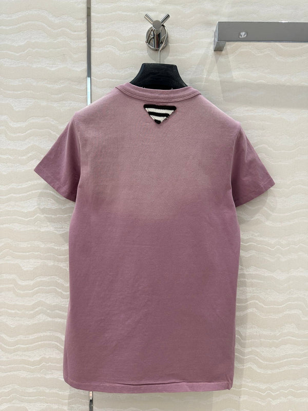 Prada 25 T-shirt Purple Cotton