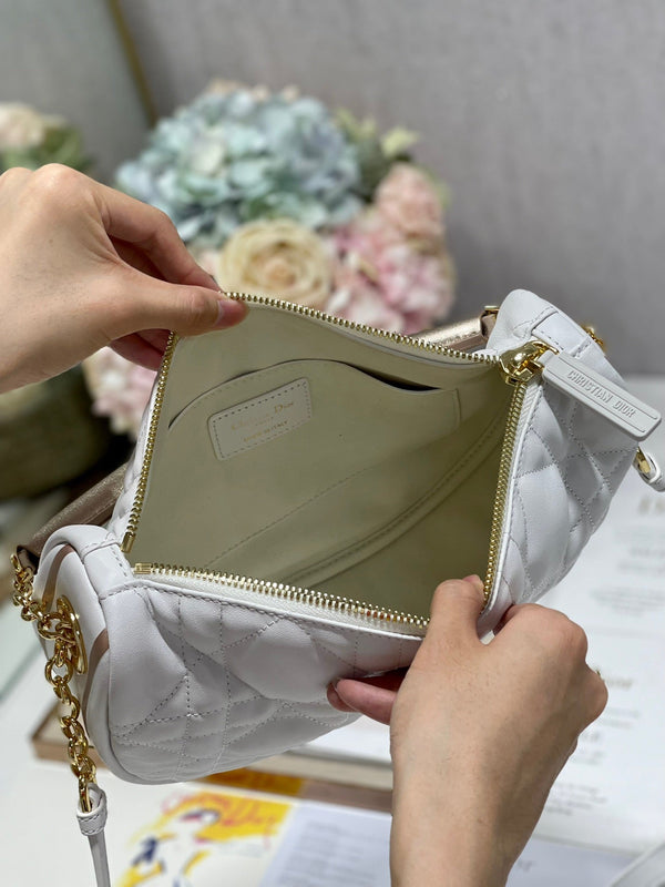 CD Dior Vibe Bag White Cowhide 336791