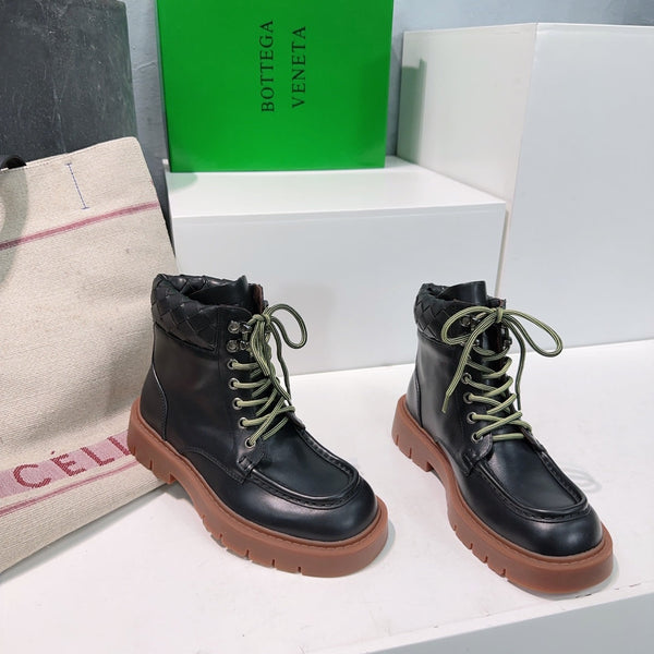 BV 25s Haddock Lace-Up Ankle Boot 45mm Black Brown Cowhide Rubber 180292