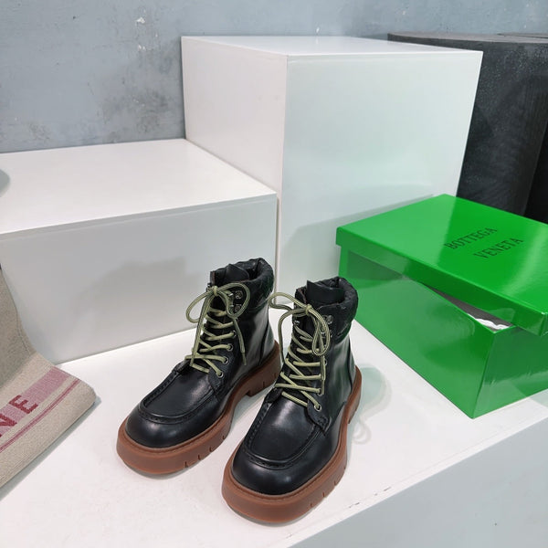 BV 25s Haddock Lace-Up Ankle Boot 45mm Black Brown Cowhide Rubber 180292