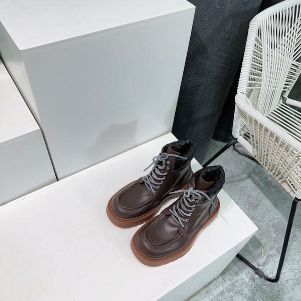 BV 25s Haddock Lace-Up Ankle Boot 45mm Brown Cowhide Rubber 180293